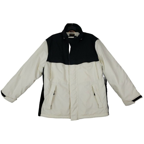 Vintage Nautica Competition 80s 90s Men's Size M Off-White/Black Jacket Winter. - Picture 1 of 16